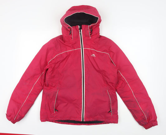 Womens UK Size L Trespass Red Puffer Jacket