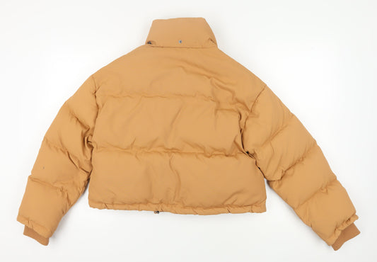 Womens UK Size 4 H&M Beige Puffer Jacket