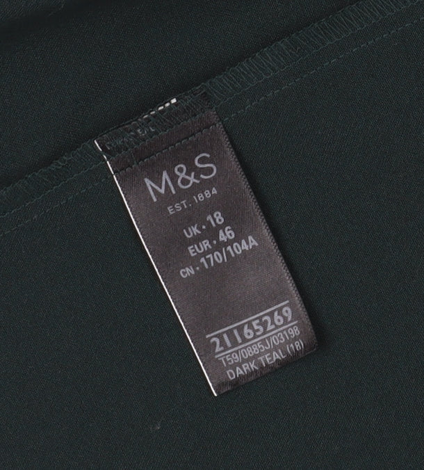 Marks and Spencer Women's Green Blazer UK 18 Regular