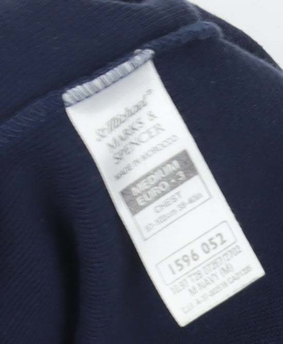 Mens UK Size M Marks and Spencer Blue Pullover Sweatshirt