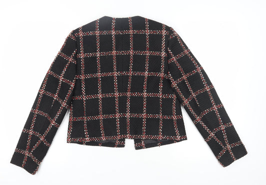 Marks and Spencer Women's Black Check Blazer Size 10