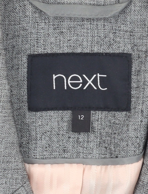 Next Women's Grey Regular Fit Suit Jacket, Size 12