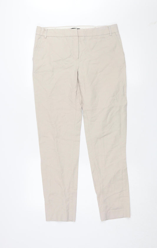 Additional front view of Mango Beige Chino Trousers, size 12, unisex