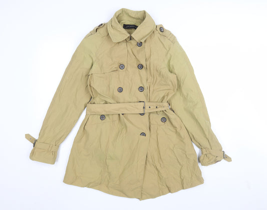 Womens UK Size XS Zara Beige Trench Coat