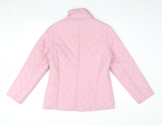 Womens UK Size S Pure & Natural Pink Quilted Coat