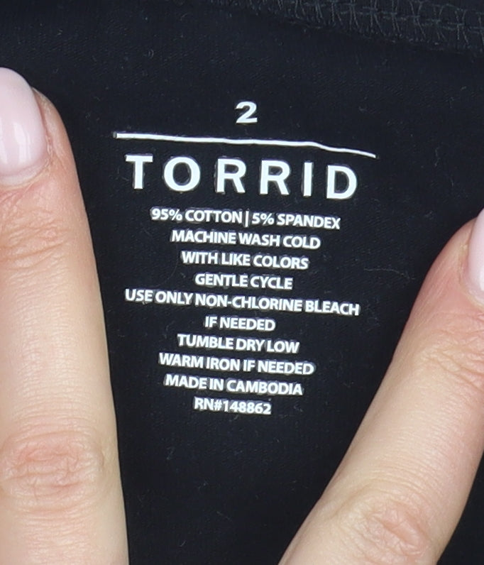 Torrid Women's Black Cotton Shorts Size 2