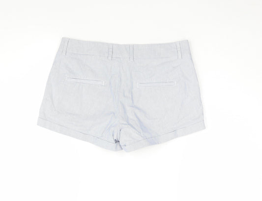 Jack Wills Women's Blue Chino Shorts, Size 10, Pinstripe Style
