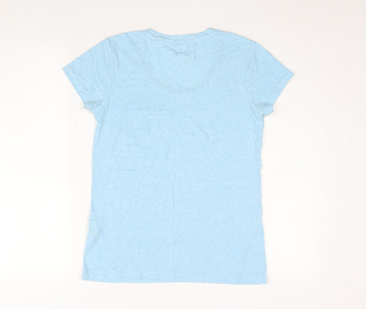 Jack Wills Women’s Blue Scoop Neck T-Shirt Size 8