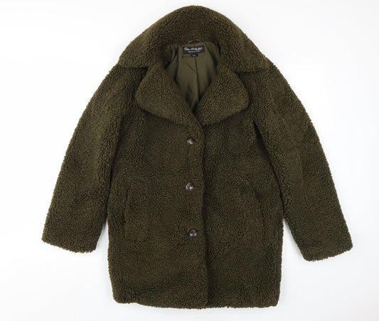 Womens UK Size S Miss Selfridge Green Overcoat