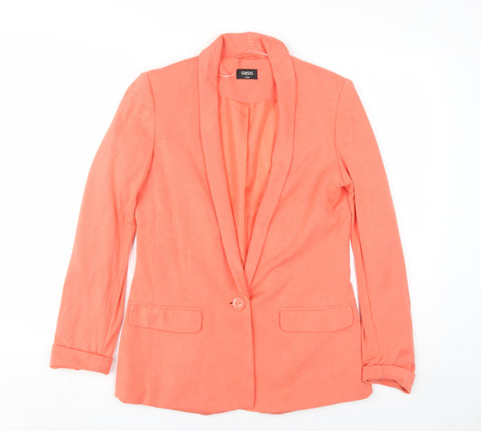 Womens UK Size 8 Oasis Pink Basic Jacket