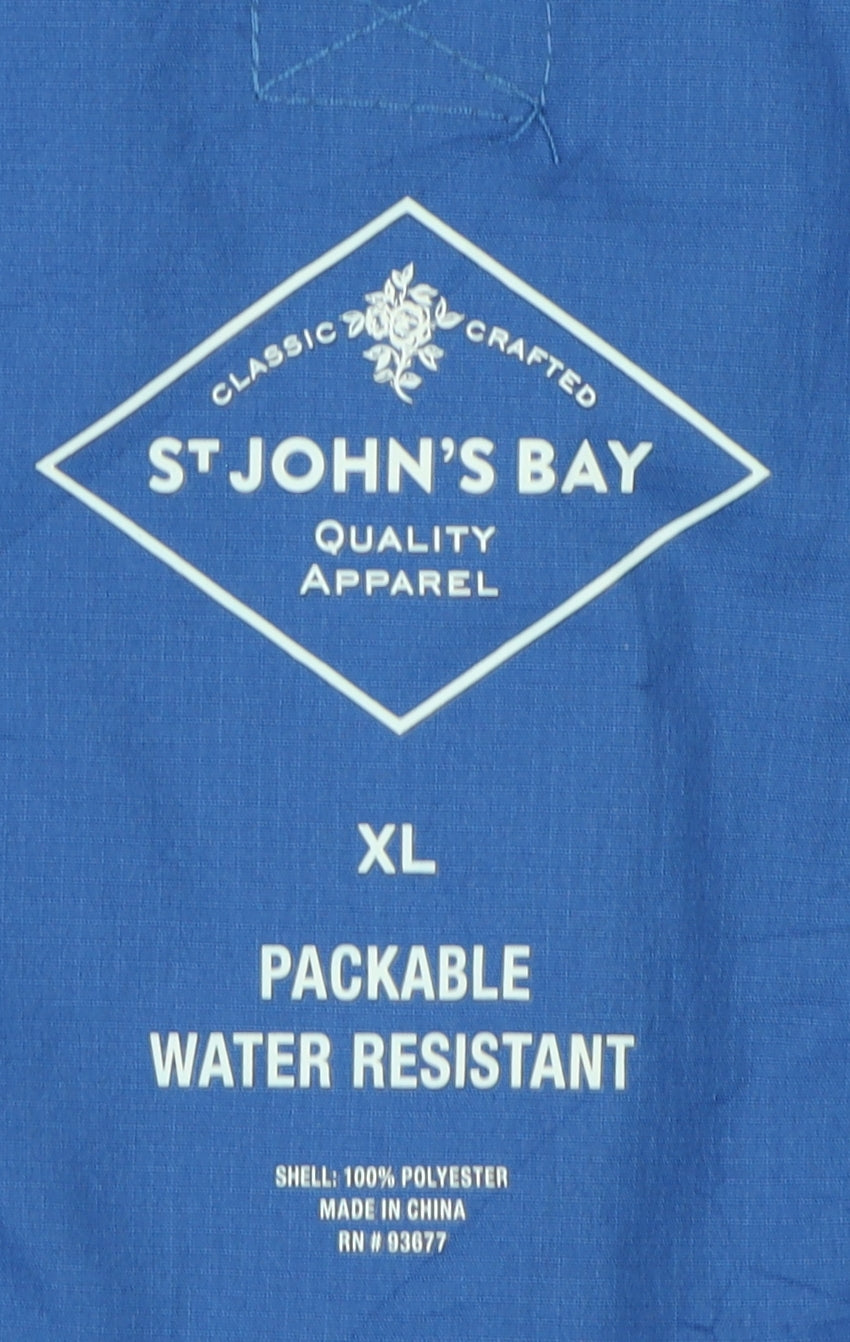 Mens UK Size XL St John's Bay Blue Windbreaker Coat