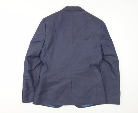 Mens UK Size 36 Marks and Spencer Regular Blue Suit Jacket