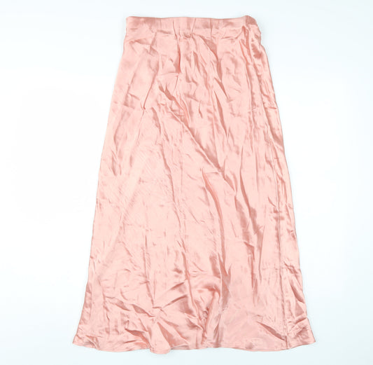 H&M Women's Pink Midi Pencil Skirt, Size 10, Viscose