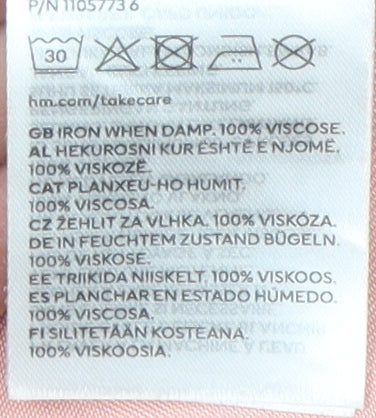 H&M Women's Pink Midi Pencil Skirt, Size 10, Viscose