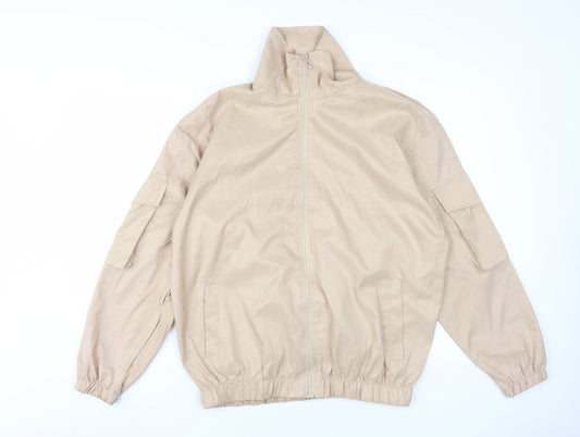 Womens UK Size L Boohoo Beige Basic Jacket
