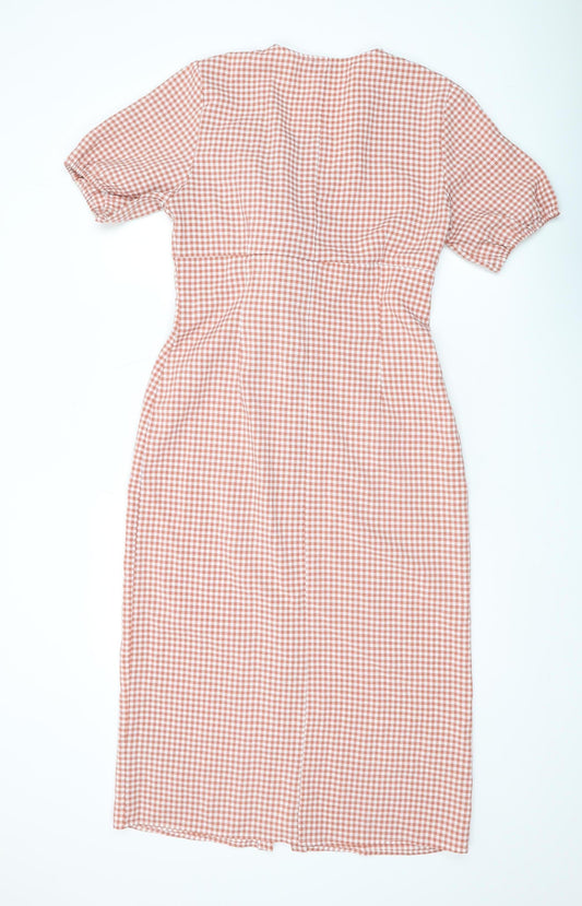 Brave Soul Women's Multicoloured Check Midi Shirt Dress