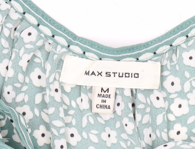 Womens UK Size M Max Studio Blue Tunic Blouse