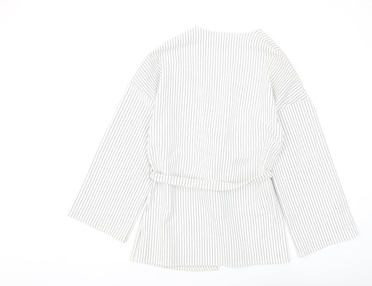 Womens UK Size 6 Missguided White Kimono Blouse