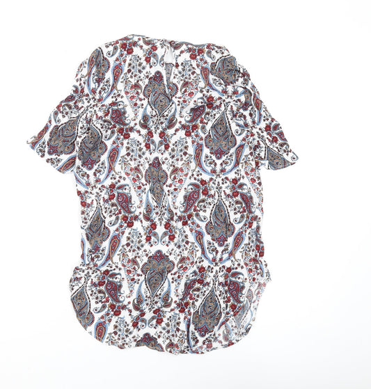 Womens UK Size 6 H&M Multicoloured Tunic Blouse