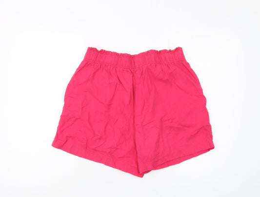 New Look Women's Pink Linen Blend Relaxed Shorts