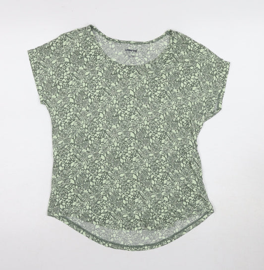 Womens UK Size 8 Lands' End Green T-Shirt