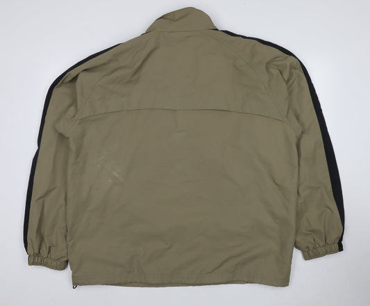 Mens UK Size XL PUMA Beige 1/4 Zip Windbreaker
