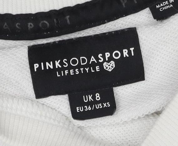 Pink Soda Sport Women's White Pullover Sweatshirt Size 8