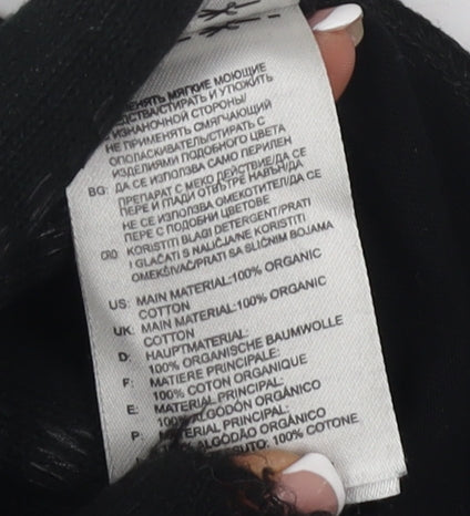 Adidas Men's Black T-Shirt, Size S, Logo Crew Neck