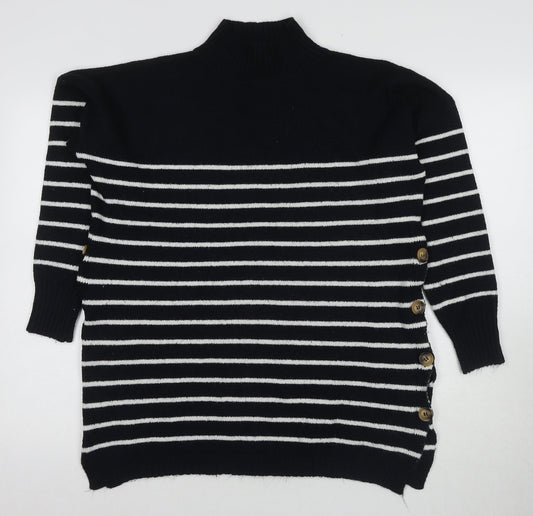 Womens UK Size S JoJo Maman Bébé Black Pullover Jumper