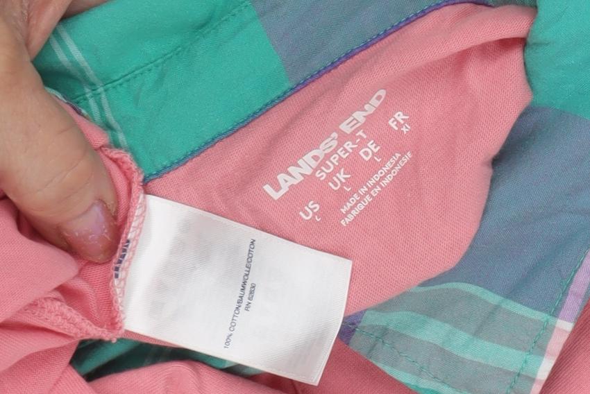 Lands' End Men's Pink Polo Shirt XL Classic Casual