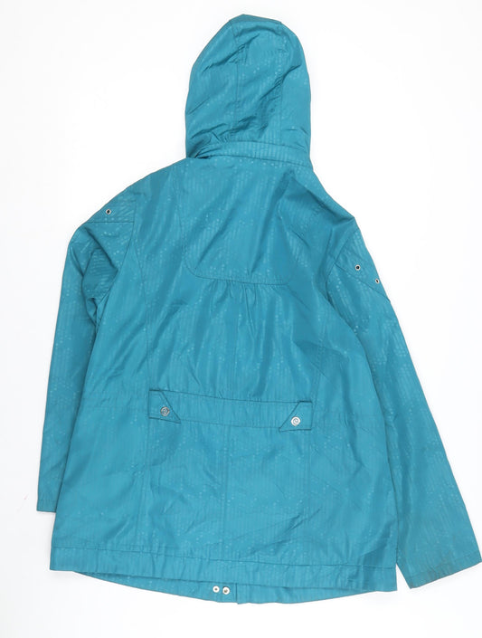 Womens UK Size 12 JBC Blue Rain Coat