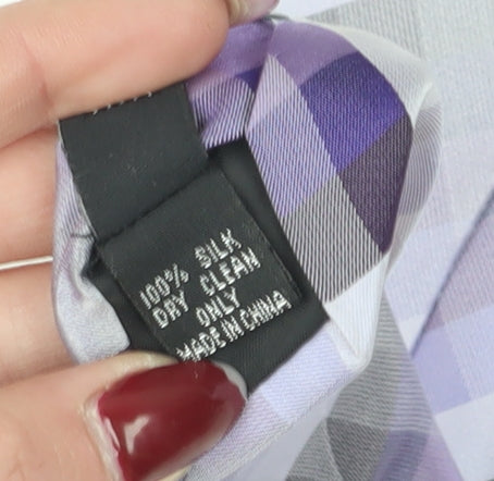 Ted Baker Men's Purple Plaid Check Silk Tie