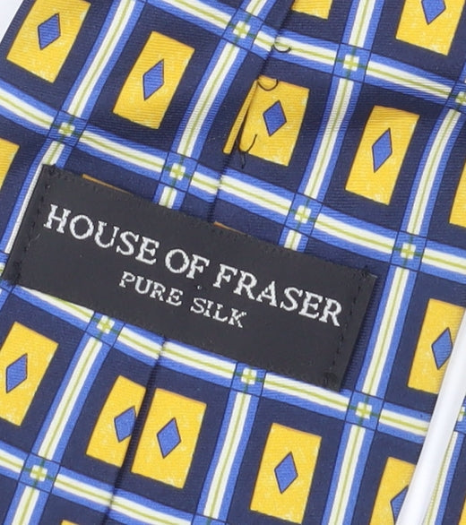 House of Fraser Geometric Silk Tie for Men - Multicoloured