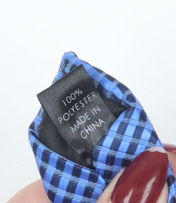 Thomas Nash Men's Blue Geometric Polyester Tie