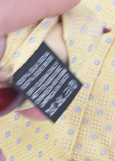 Tie Rack Men's Yellow Silk Geometric Tie