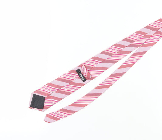 Skopes Men's Pink Striped Tie, One Size, Stylish & Bold