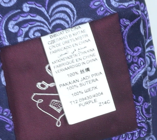 Marks and Spencer Purple Paisley Silk Men's Tie