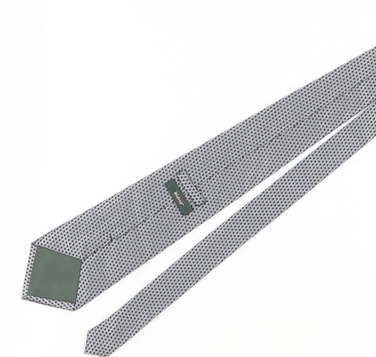 Wolsey Men's Grey Silk Geometric Tie, One Size