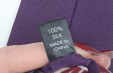 Thomas Nash Men's Purple Silk Pointed Tie