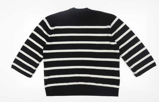 Womens UK Size 12 Zara Black Pullover Jumper