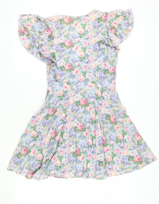 Warehouse Women's Floral Short Wrap Dress Size 12