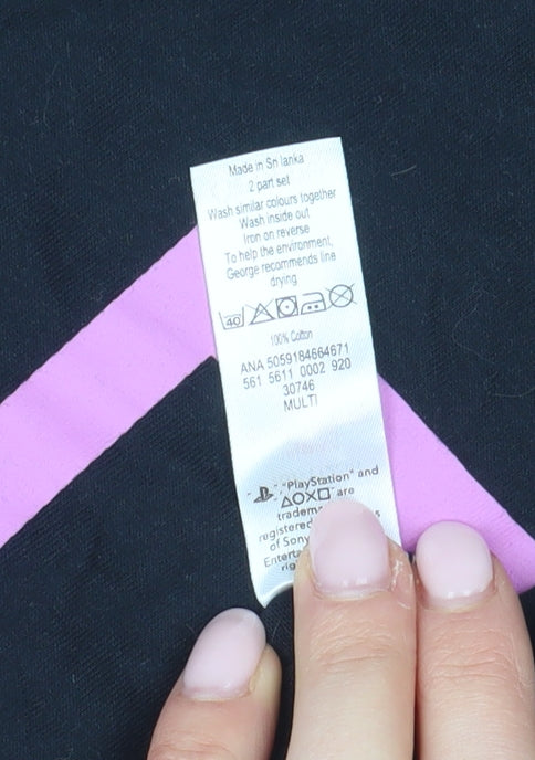 PlayStation Men's Black Graphic Long Sleeve T-Shirt L