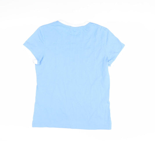 Womens UK Size S Brave Soul Blue Ringer T-Shirt