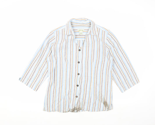 Womens UK Size S Orvis Multicoloured Basic Button-Up