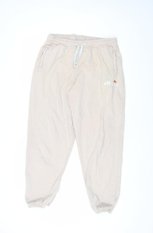 Womens UK Size 14 ellesse Regular Fit Jogger Beige Trousers