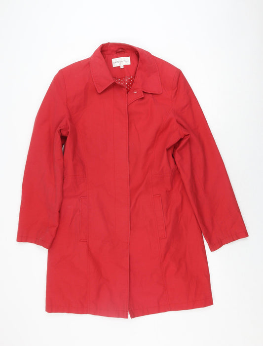 Womens UK Size 12 EWM Red Overcoat