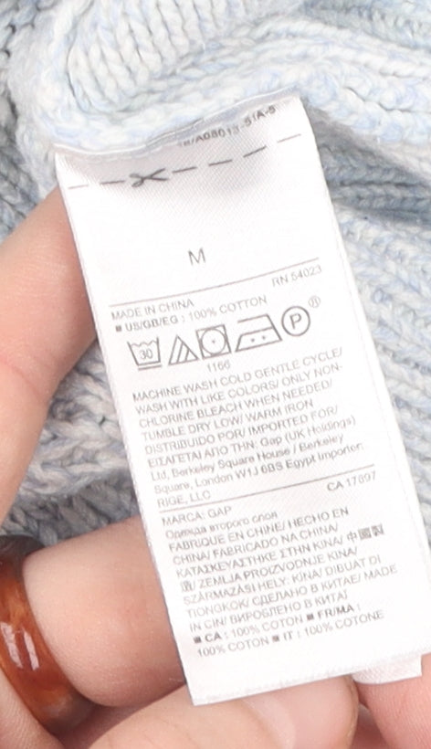 Gap Women's Blue Cable-Knit Jumper M Knit Pullover