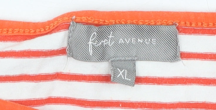 First Avenue Women's XL Striped Long Sleeve T-Shirt