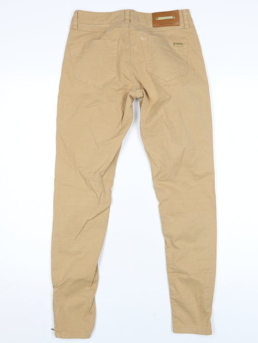 Zara Women's Beige Skinny Jeans, Size 2, Slim Fit