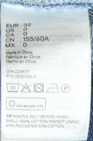 H&M Women's Blue Short Denim Skirt, Size 4